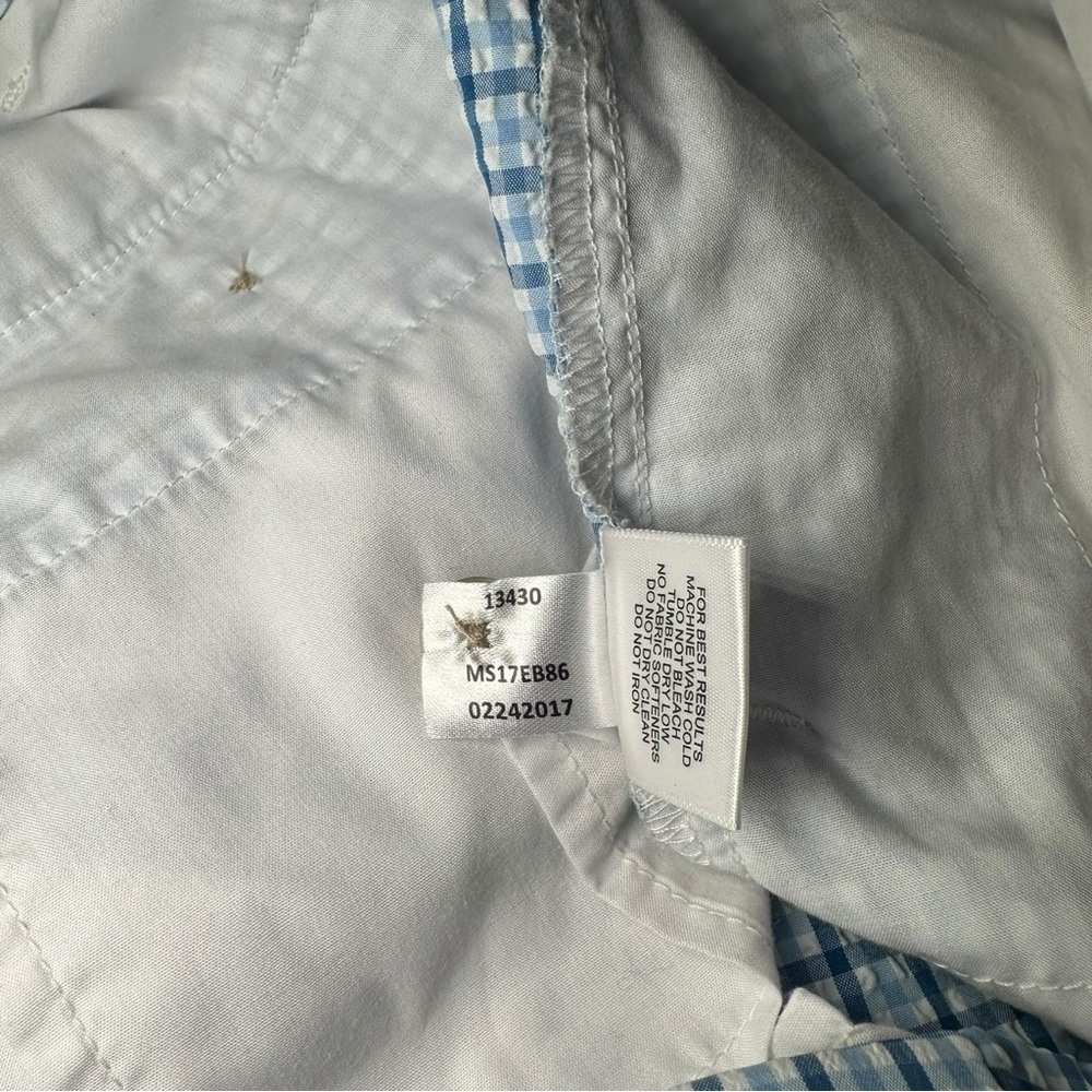Peter Millar Crown Sport Lightweight Performance Seersucker Shorts Plaid Blue 34 - Picture 15 of 15
